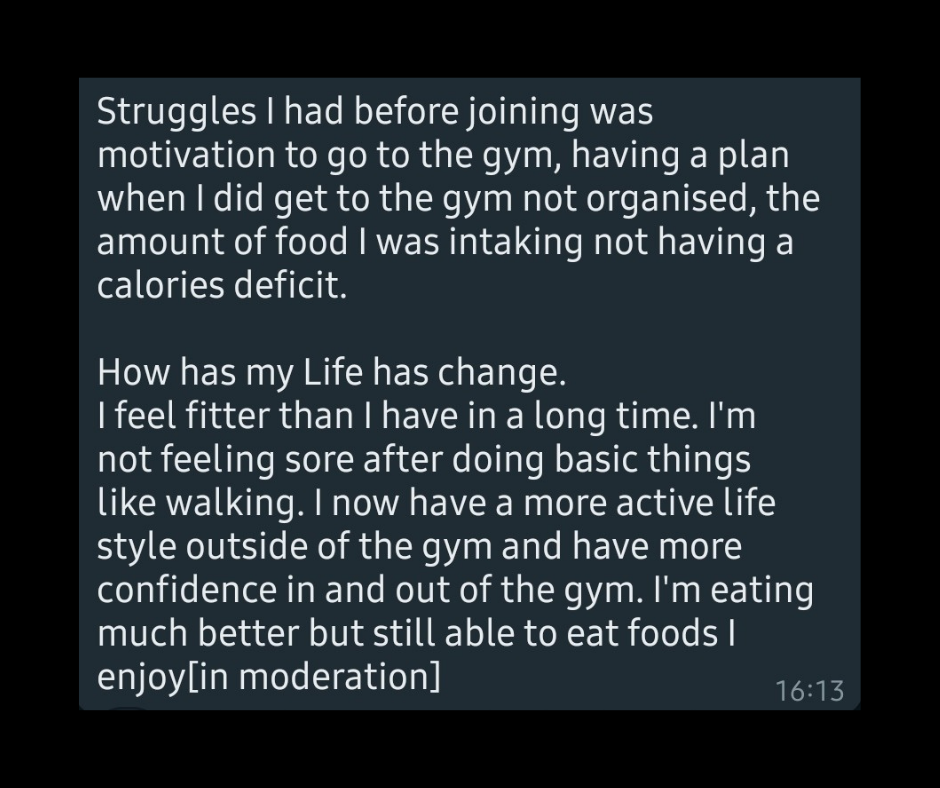 Client message testimonial 1